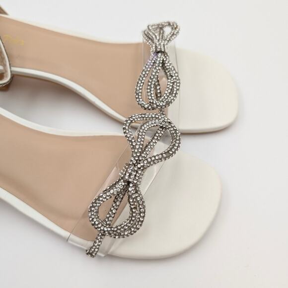 Dream Pairs Girls Ankle Strap Low Heel Sandals Bow Flower Size US6M EU38.5 - Picture 11 of 11